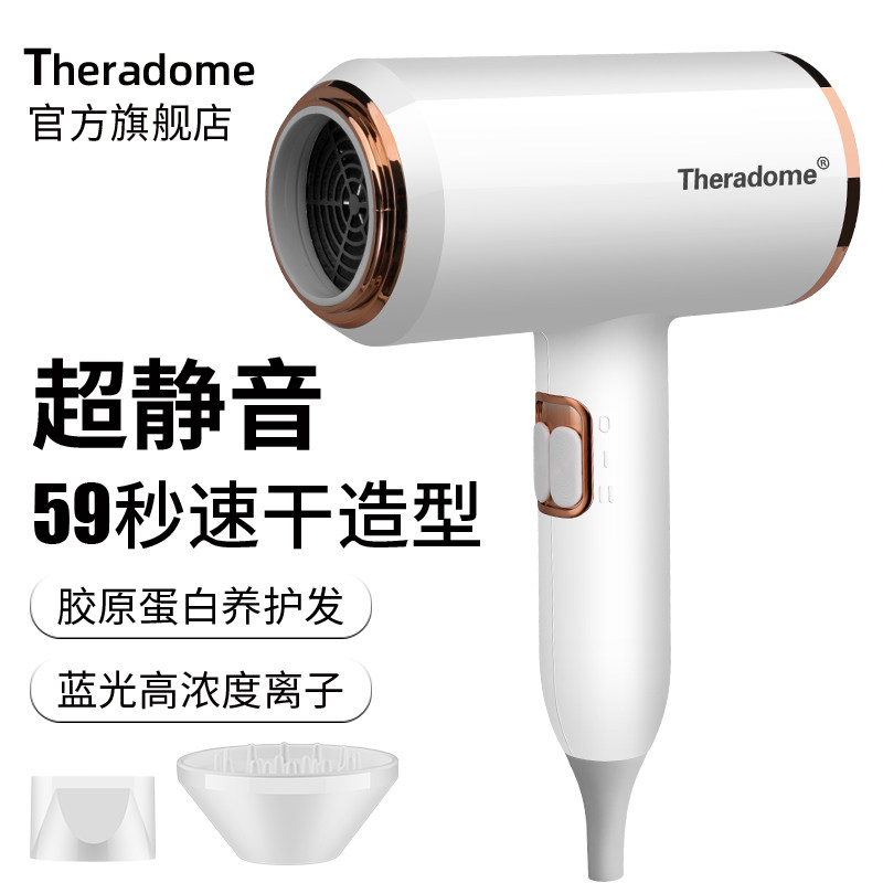 Theradome hair dryer Household high-power hair salon Barber shop Negative ion protection power generation hair dryer Hot and cold air