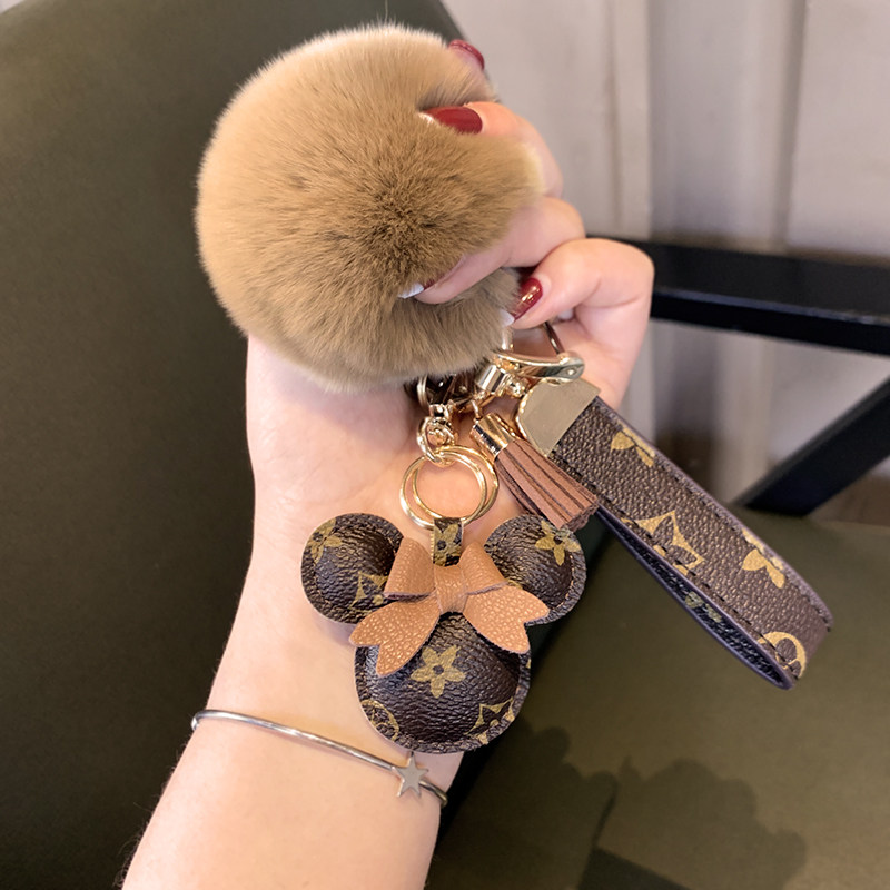 High-end creative cute keychain pendant female ins net red trend fashion car keychain female backpack pendant