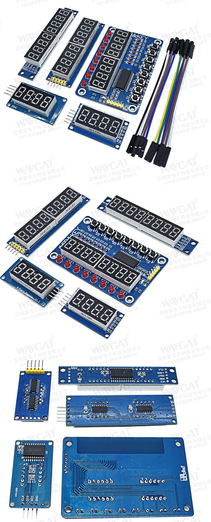 4-Digit 8-Bit Digital Tube LED Display Module with TM1638 Driver ...