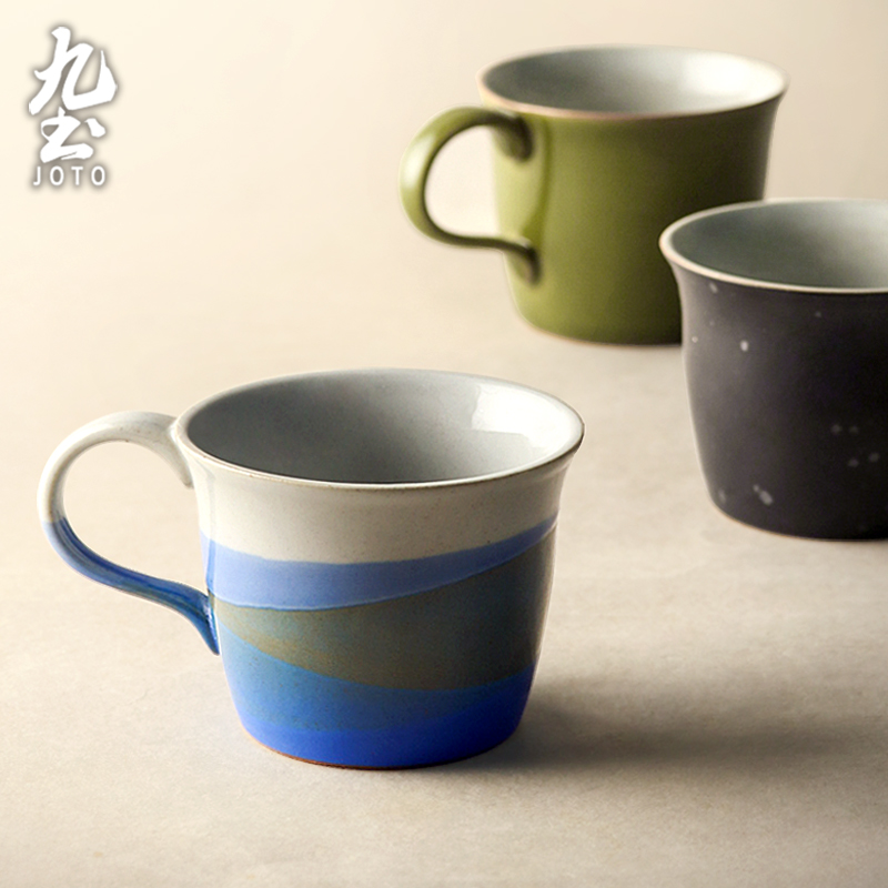 Jiutu Japanese-style stoneware coffee cup handmade retro kiln mug home water cup office cup personality couple cup