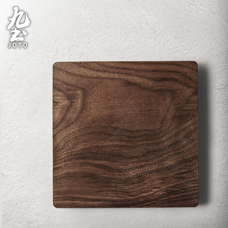 Jiutu walnut tray home rectangular solid wood tea tray retro dry bubble table snack plate simple sushi plate