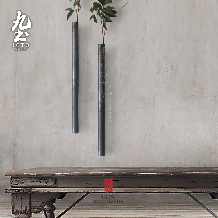 Nine soil hanging ceramic flower arranging modern wall decoration industrial decoration Japanese soft decoration decoration vase decoration