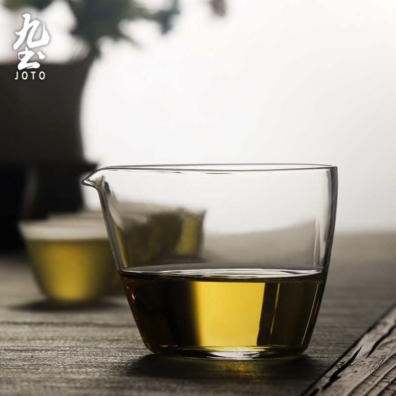 Nine-earth glass fair cup water drop public cup Japanese style heat-resistant and uniform cup tea sea handmade glass Kung Fu tea Tea Tea Tea Instrumental-Taobao