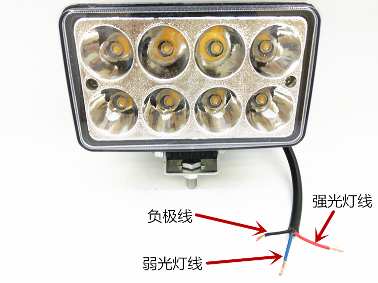 Xe ba bánh ắc quy xe máy đèn pha LED phía trước đèn sửa đổi đèn pha ngoài xe điện màu vàng nguồn sáng 15W đèn siêu sáng cho xe máy
