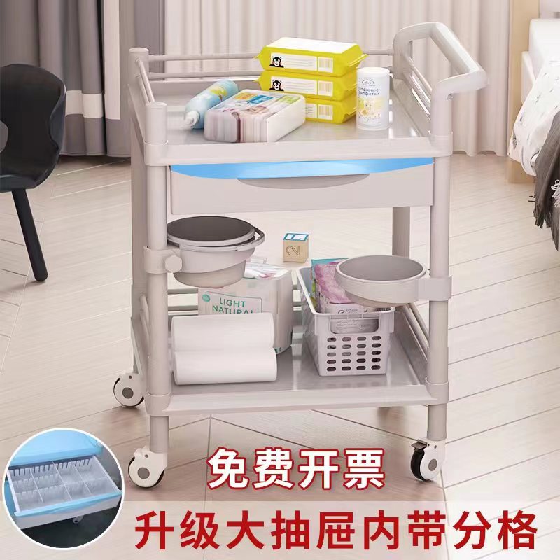 美容院小推车多功能工具手推车美甲美容小气泡推车收纳仪器置物架