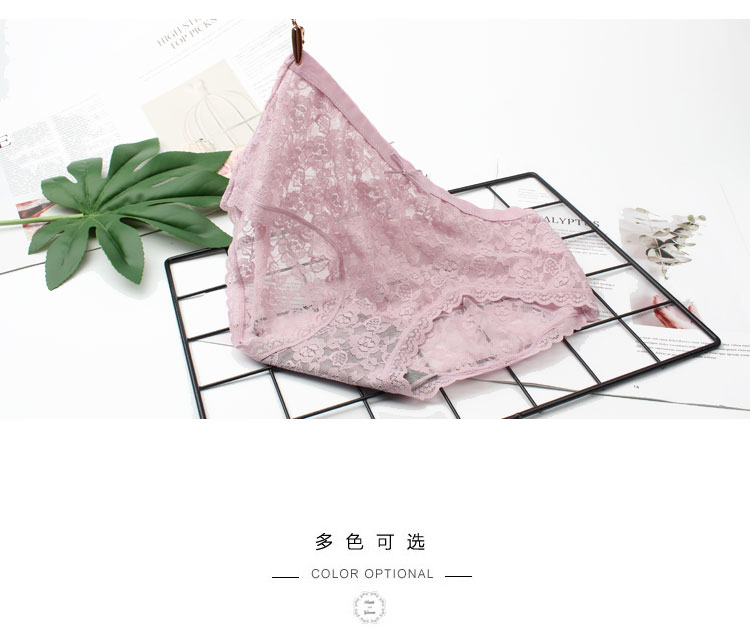 Hoa mới đồ lót cổ tích nữ graphene đối tác giữa eo ren jacquard đầy đủ quan điểm đồ lót gợi cảm quần lót su