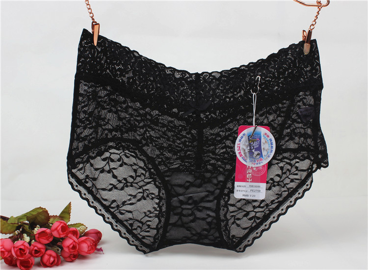 Hoa mới đồ lót cổ tích nữ đích thực 2759 nữ thấp eo ren trong suốt đồ lót gợi cảm nửa tam giác nhanh khô quần xì áo vú
