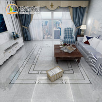 Living room floor tile skirting line floor 150x800 microcrystalline mirror waveguide line waistline tile corner