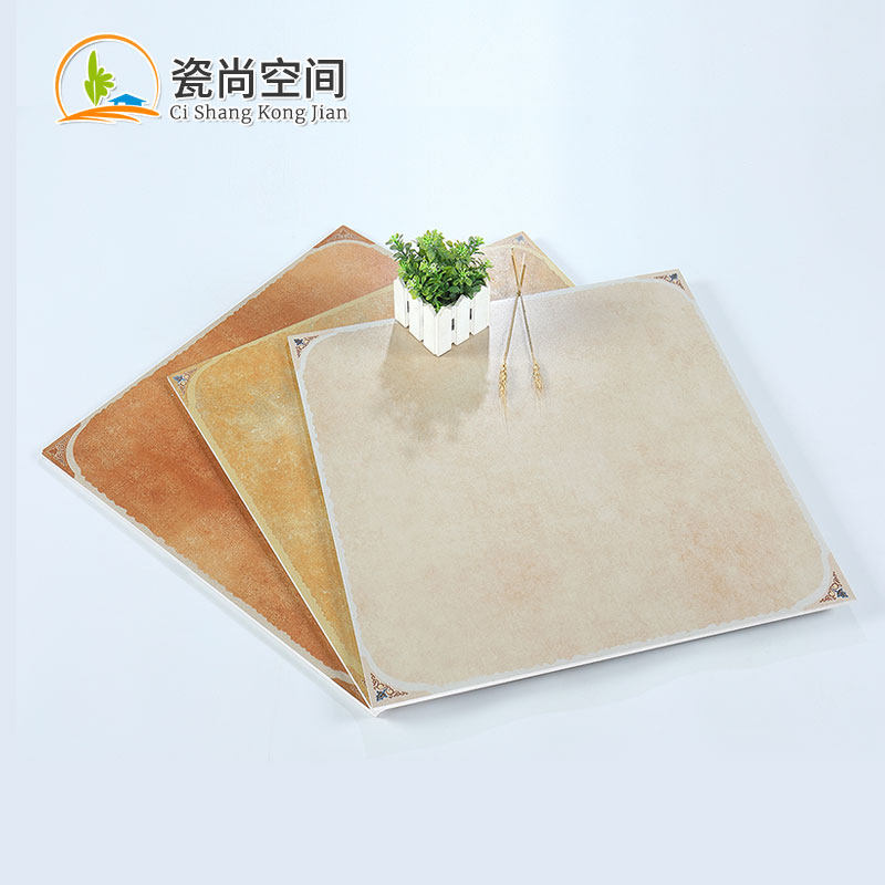 Tile 600X600 Kitchen Makeup Room bedroom Living room Balcony Full Porcelain Non-slip Warm Imitation Antique floor tiles