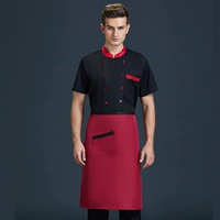 Черные короткие рукава [полная сетчатая задняя часть рукавов] + красная юбка и черный пояс.