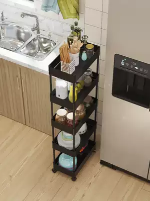 Kitchen refrigerator side crevice shelf Floor-to-ceiling multi-layer small crevice corner storage cabinet 25 wide ultra-narrow 20cm