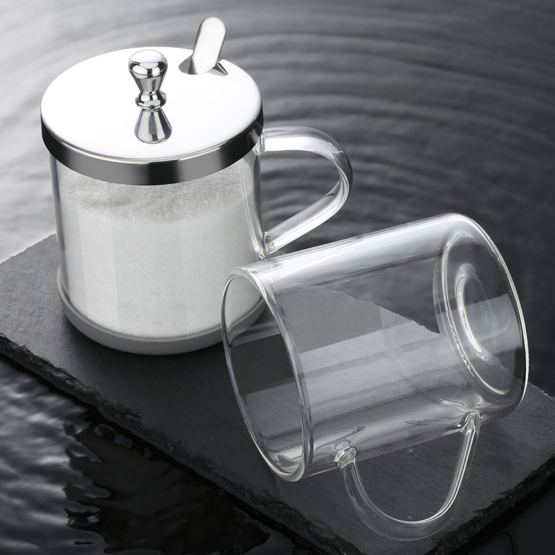 Seasoning Jar Kitchen with Pepper Powder Chicken Essence Pepper Powder MSG stock Home Glass with lid Salt Tank Sauce