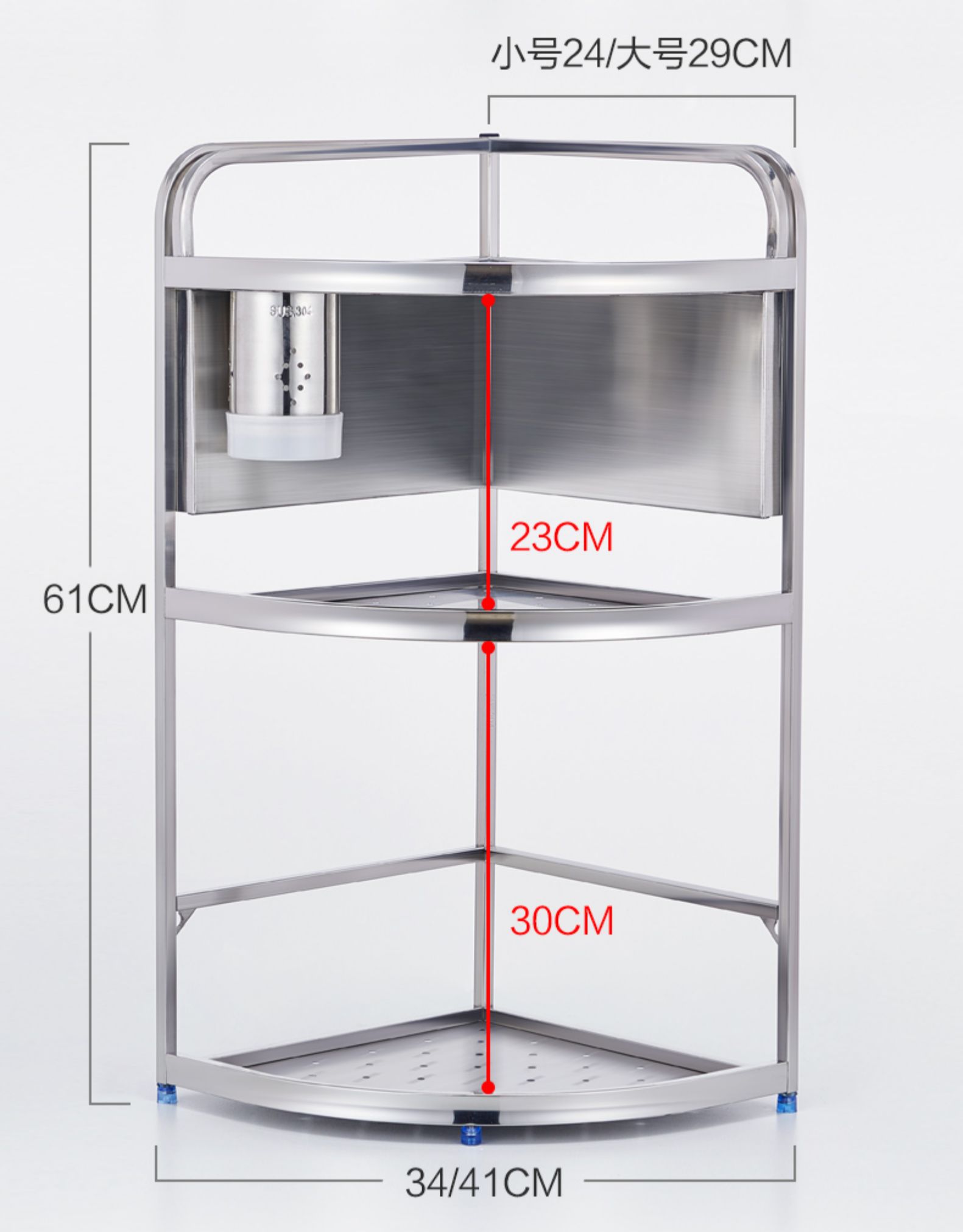 lĩnh vực lưu trữ kệ tam giác góc góc góc nêm gia vị đa năng 304 không gỉ nhà bếp bằng thép kệ sách treo tường mini