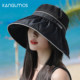Kanglmos Vinyl Sun Hat for Women, Summer Uv Protection Fisherman Hat, Large Brim Face-Covering Sun Hat, Sunshade Hat