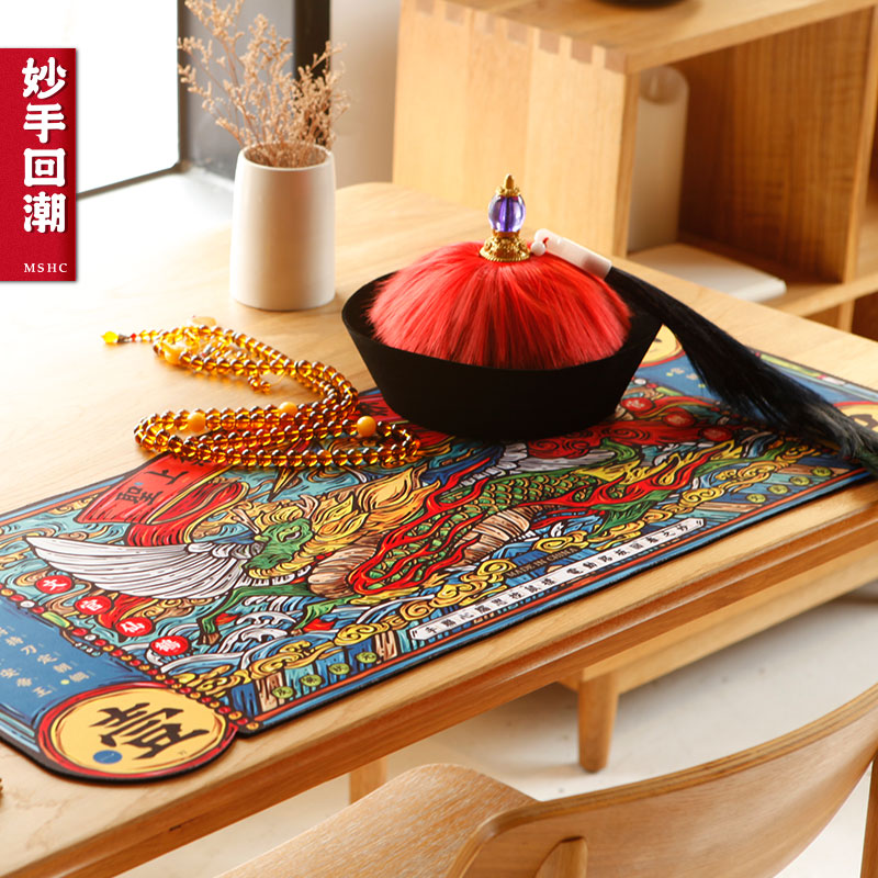 Wonderful hand resurgence Mouse pad Large computer game e-sports Chinese style creative large table pad Boys pad ins