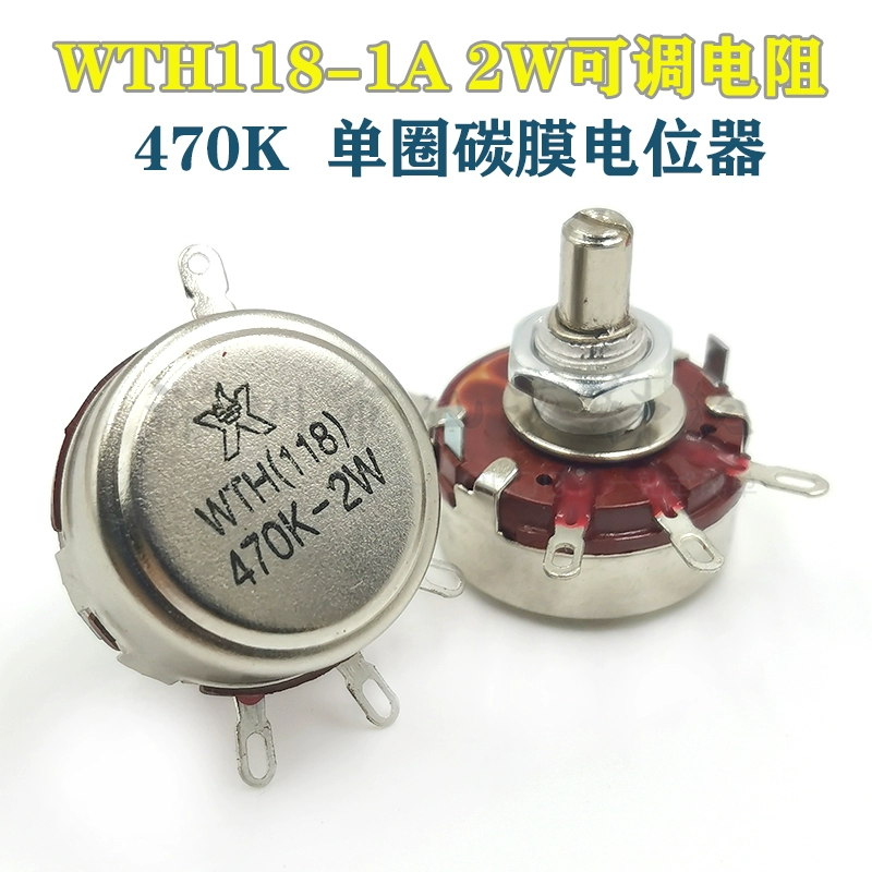 WTH118-1A 2W 470K đơn biến chiết áp có thể điều chỉnh điện trở động cơ biến tần hiện tại núm điều chỉnh tốc độ