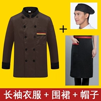 Цветной лонгслив, фартук, шапка