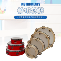 8 10 12 inch adjustable tambourine polyester leather tambourine Orff instrument tambourine percussion instrument hand drum wooden