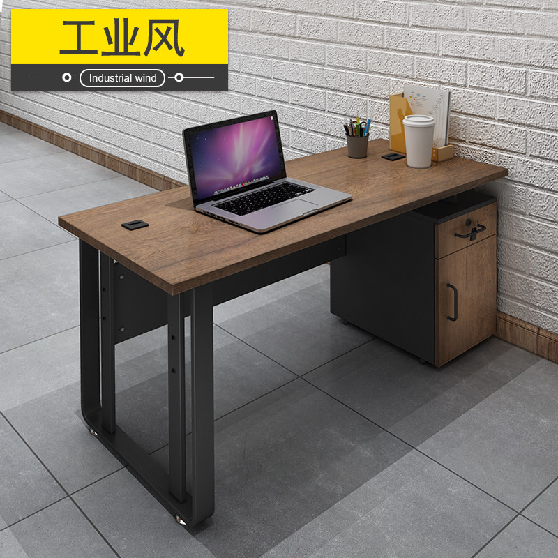Single desk clerk's desk and chair crew working together desktop computer station minimalist modern company office furniture