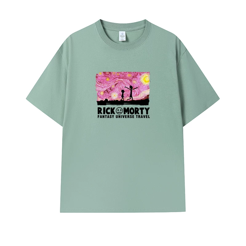Фанатская футболка Desperate Poisoner Co -name Rick and Morty T -shirt Rick and Morty Мужчины и Женщины Аниме Студентская пара одежда