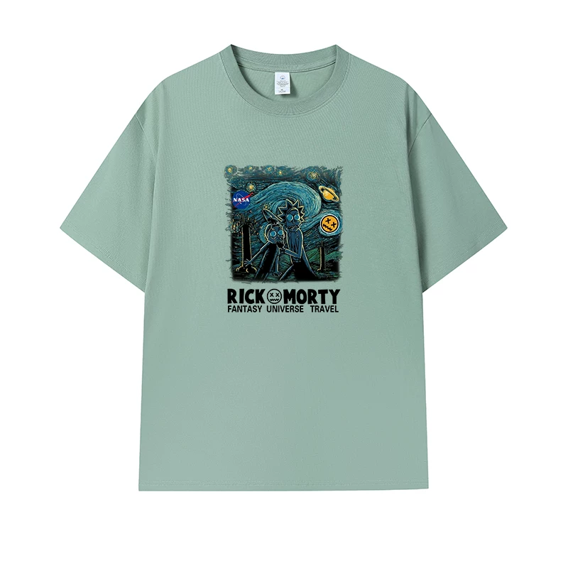 Фанатская футболка Desperate Poisoner Co -name Rick and Morty T -shirt Rick and Morty Мужчины и Женщины Аниме Студентская пара одежда