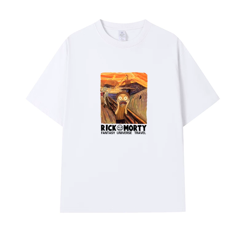 Фанатская футболка Desperate Poisoner Co -name Rick and Morty T -shirt Rick and Morty Мужчины и Женщины Аниме Студентская пара одежда