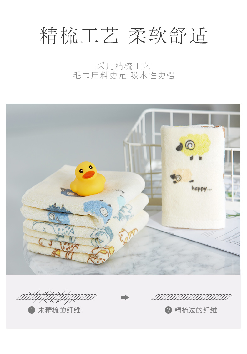 Khăn Jie Liya siêu mềm cắt nhung hoạt hình dễ thương cho bé lau mặt khăn bông khăn bông trẻ em - Khăn tắm / áo choàng tắm khăn mặt khô