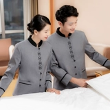 Комнатные летние нарукавники для отеля для работы, комплект, униформа, короткий рукав, делается под заказ