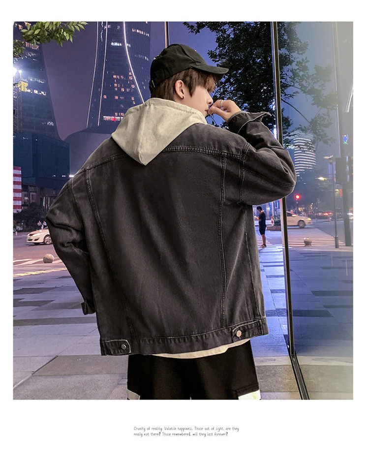 товар из китая 13岁男孩秋季潮流宽松外套12青少年14初中学生牛仔夹克15大童男装 No brand