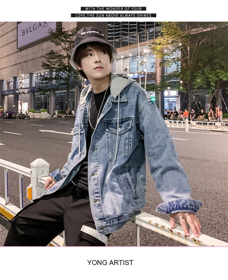 товар из китая 13岁男孩秋季潮流宽松外套12青少年14初中学生牛仔夹克15大童男装 No brand