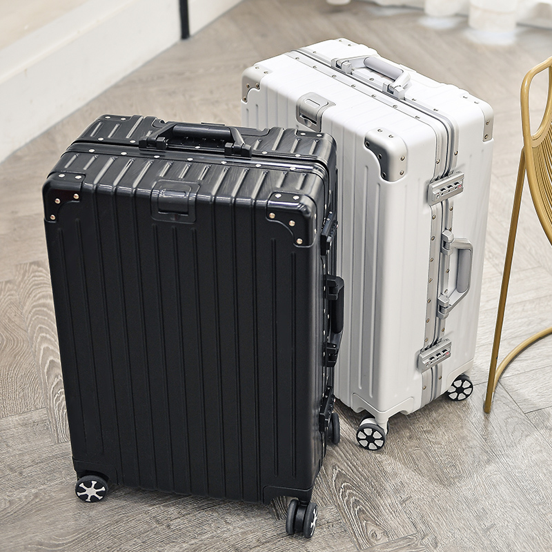 Lone Wolf Suitcase Women's Ins Nets Red New 20 Inch Boarding Aluminum Frame Lalever Box Man Password Travel Leather Suitcase