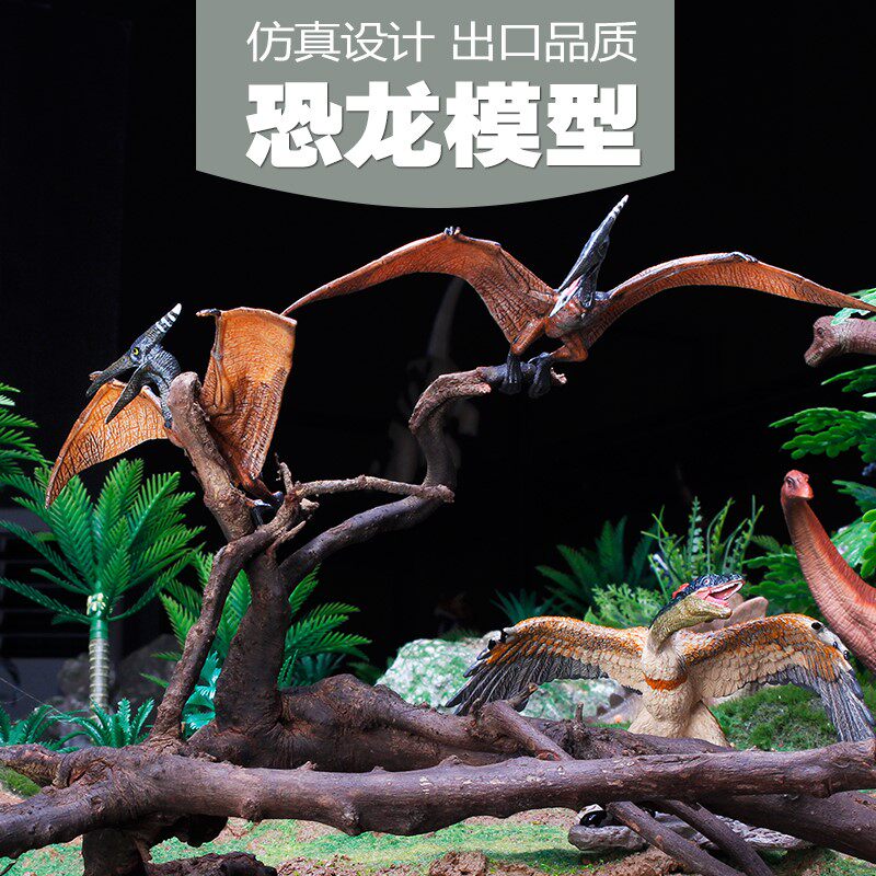 Export genuine Solid Flying Dinosaur Model Simulation Animal Toothless Wing Dragon Ancestor Bird Whispings Dragon Boy Toy