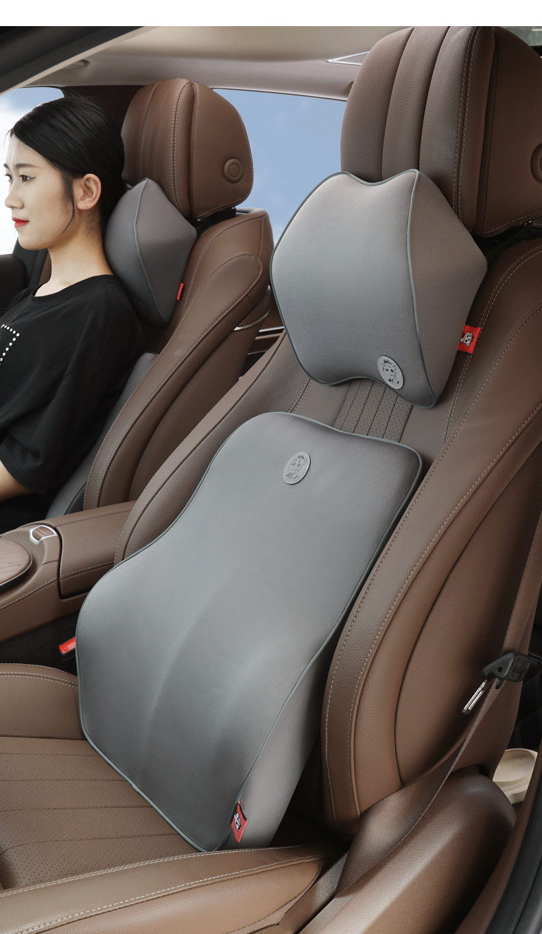 Car Lumbar Support Cushion Memory Foam Waist Pillow Car Seat Back Support Driver Lumbar Support Set
