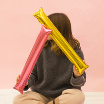 Inflatable cheerleading hand-held Rod aluminum film balloon refueling Rod cheering bar classroom decoration event party batter