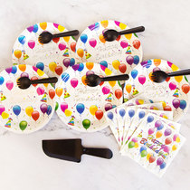 Birthday cake tableware set girl birthday theme party disposable tableware dessert table first year banquet decoration