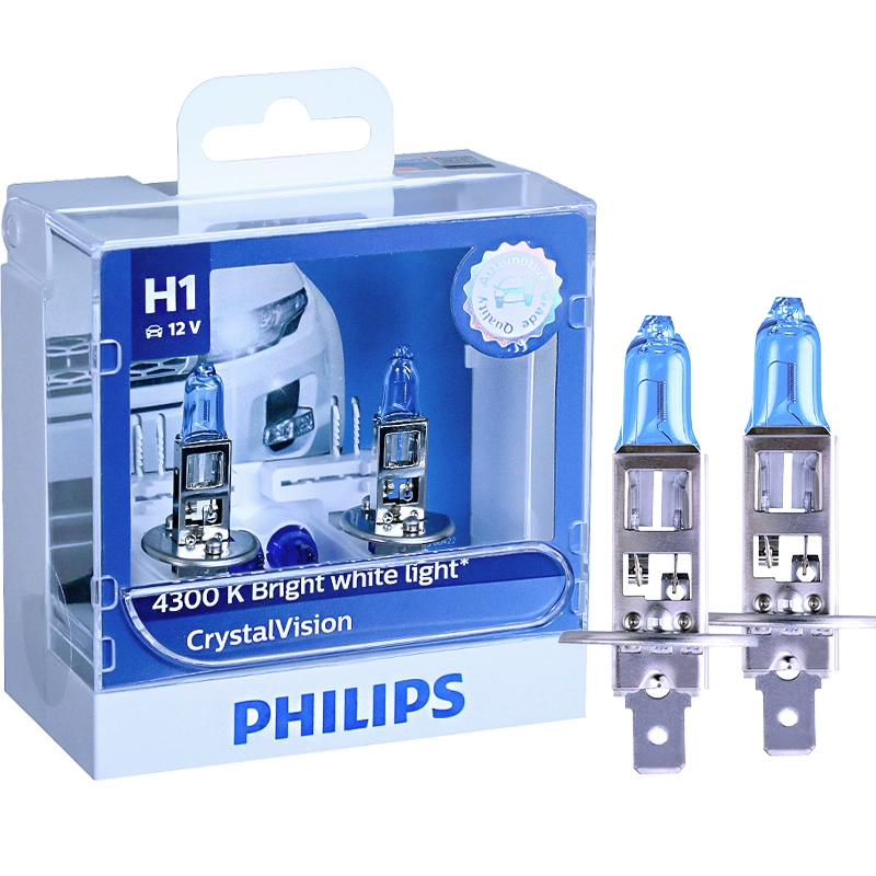 đèn hậu ô tô Bóng đèn pha chùm tia cao chùm sáng thấp Philips 4300K ​​Citroen Sega mới Elysee C4L C3XR C5 gương gù đèn oto 