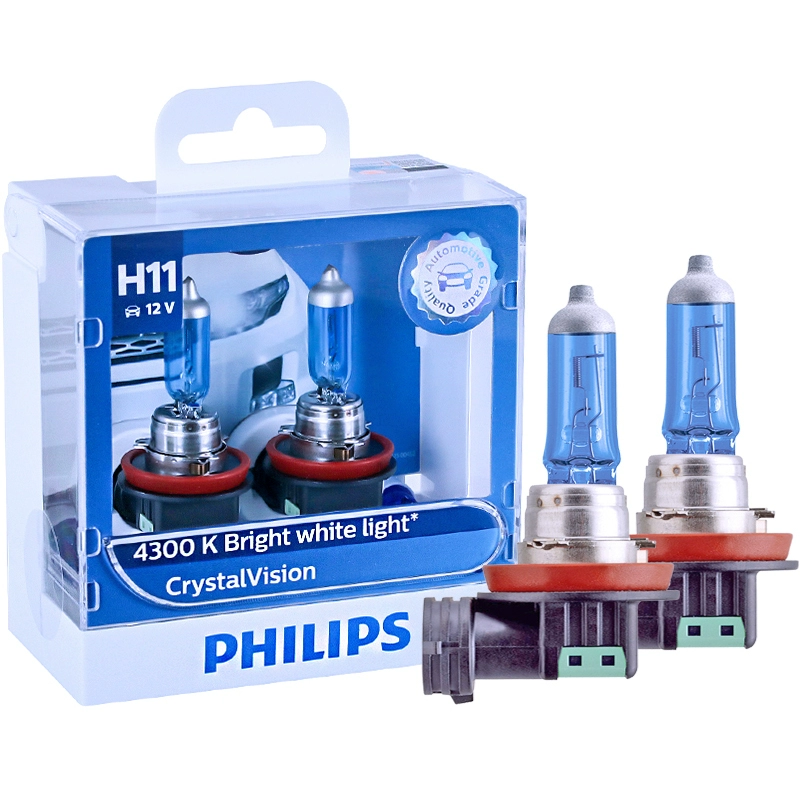 Philips 4300K ​​Mitsubishi Wingshen Outlander ASX Jin Hyun Pajero Bóng đèn pha halogen chiếu gần chùm sáng cao gương cầu lồi ô tô kính xe ô tô 