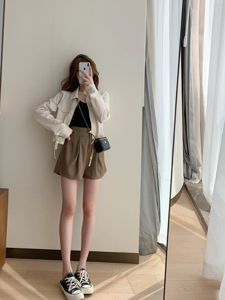 HONG KONG STYLE SHORT JACKET WOMENS 2023 POPULAR NEW SPRING SMALL MAN TALL AND THIN LOOSE JACKET TOP WOMENS CLOTHING