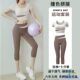 裸感无痕外穿七分瑜伽裤女高级感撞色紧身短袖跑步运动健身套装夏