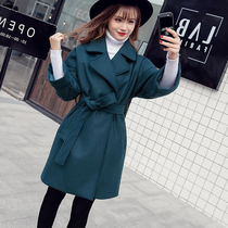 Herbenwind Windcoat Jacket Woman 2021 Autumn Winter The new French version of the Korean version Small name Yuanyu The big coat