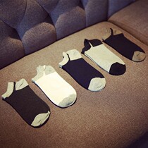 Pure cotton socks mens socks young junior high school students thin sweat-absorbing boat Socks deodorant short waist white soil Spring Summer