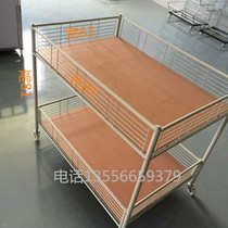 Shenzhen float shelf Supermarket special clothing mobile promotion table display table Portable folding sales truck pile head