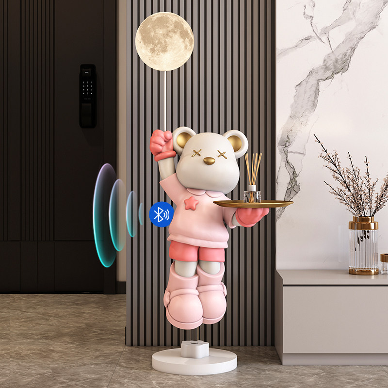 MSKA Violent Bear Floor Swing Piece Light Living Room Large TV Cabinet Next Home Residence Decoration Pint Jo Relocation New Residence Gift-Taobao