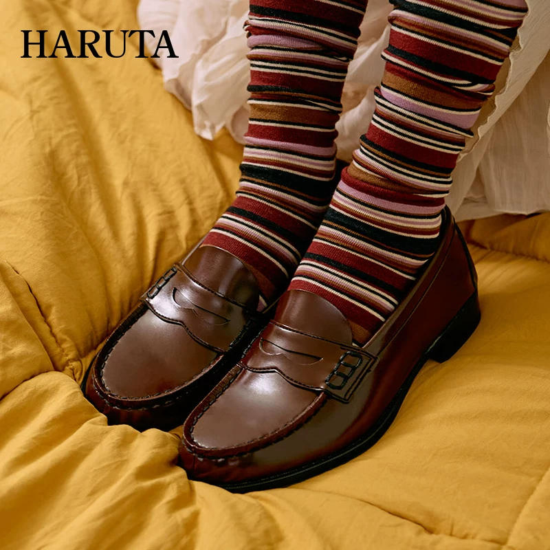 Универсальная японская школьная юбка Haruta для студентов, школьная плиссированная юбка в английском стиле, лоферы