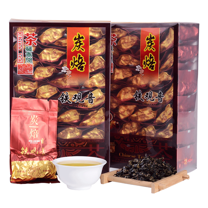 Zun and Xuan Carbon Roasted Iron Guanyin Strong Aroma Type Tea Charcoal Baking Oolong Tea Cooked Tea Traditional Old Crafts 500g