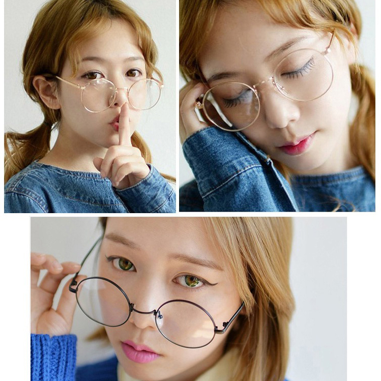Chen Linong với cặp kính tương tự Bản đồ tròn Liu Xing phiên bản Hàn Quốc của gương phẳng nam không bằng cấp văn học nữ mặt nữ - Swiss Army Knife dao đa năng quân đội