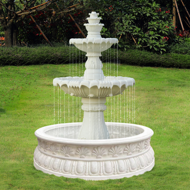 Large European-Style Flowing Water Fountain, Outdoor Garden Wishing Pool, Water Feature, Courtyard Wedding Photography Props, Interior Decoration