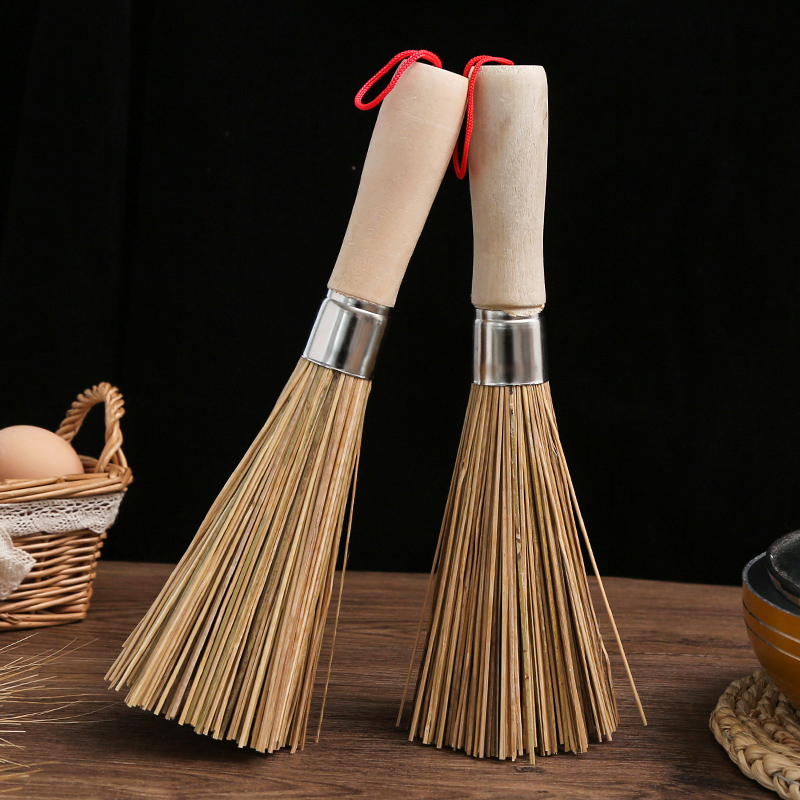 Handmade bamboo brushed bamboo brush iron boiler brush brush handle the washing steam cage the dustpan dustpan cooking broom