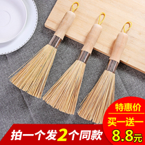 Brush pot brush Home Kitchen Cleaning Brush Wash Pan Brush Long Handle Wash Pan Brush Hard Gross Bamboo Brush Brush Bowl brushed pot Brush Pot