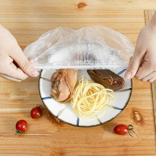 Утолщение и увеличение дома с одной пластиковой пленкой для еды -клавиша свежих -хранилище с свободным ртом кухонное покрытие чаши для посуды